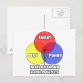 Venn Diagramm .. Molekularbiologen Postkarte (Vorne/Hinten)