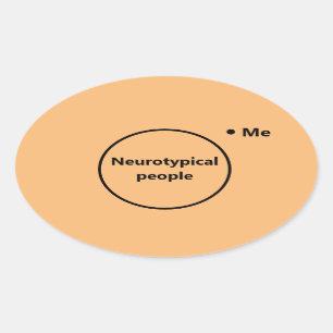 Venn-Diagramm nicht typisch Ovaler Aufkleber