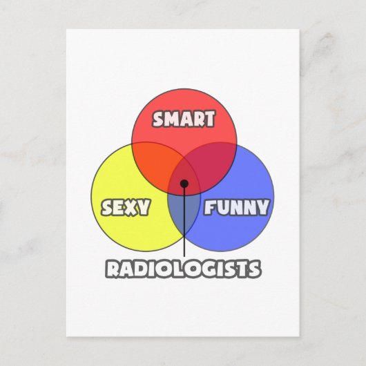 Venn Diagramm .. Radiologen Postkarte (Vorderseite)
