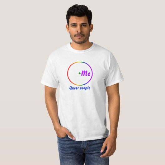 Venn-Diagramm Single-Identitäts-T - Shirt (Vorne ganz)