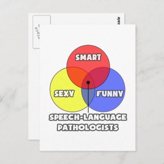 Venn Diagramm .. Sprachpathologen Postkarte (Vorne/Hinten)