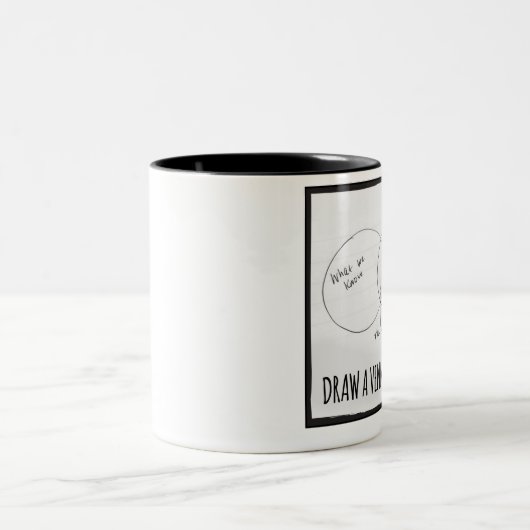 Venn Diagramm-Tasse Zweifarbige Tasse (Mittel)