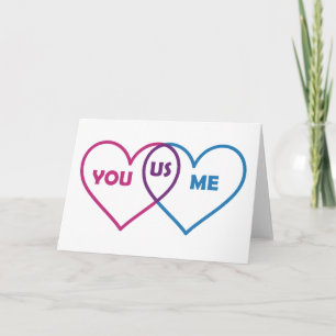 Venn Diagramm Valentine - Sie Feiertagskarte