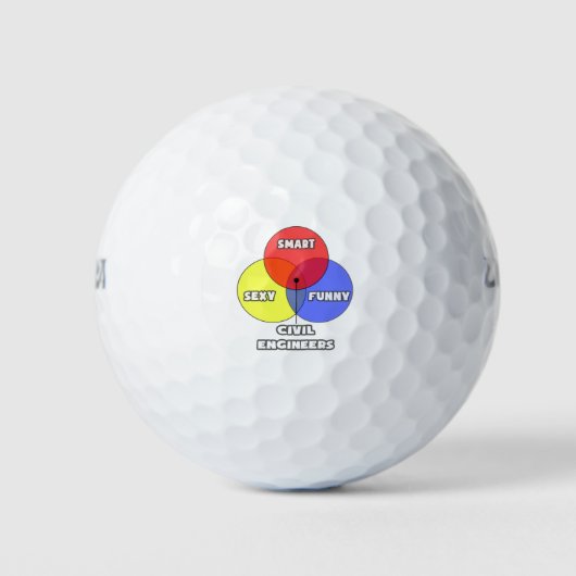 Venn Diagramm .. Zivile Ingenieure Golfball (Vorderseite)