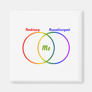 Venn-Diagramm zwei Identitäten Magnet