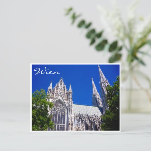 Venna blau postkarte (Stehend Vorderseite)