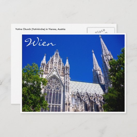 Venna blau postkarte (Vorne/Hinten)