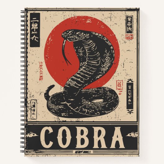 Venom Coil - Hypnotic Cobra in Staredown Notizblock (Vorderseite)