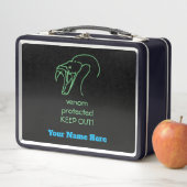 Venom Protected BEHALT OUT - Schlange Kopf und Fan Metall Brotdose (Beispiel)