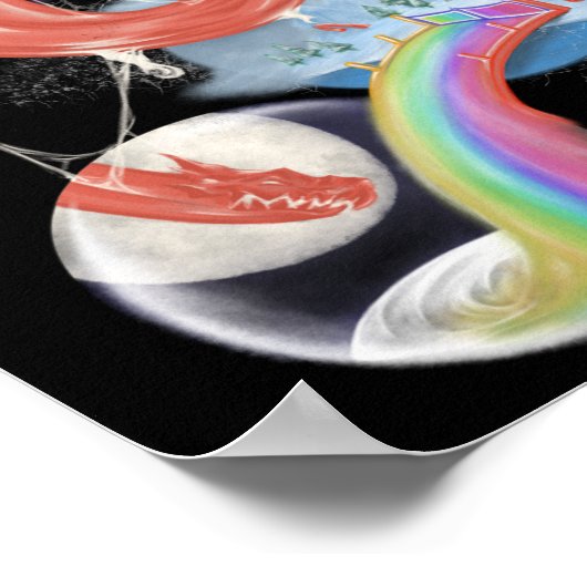 Venom sieht aus wie Regenbogenwelt Poster (Ecke)