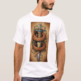Venom & Steel Schlange und Dagger Wasserfarbe T - T-Shirt