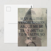 Venom to Wealth Witch Prayer  Postkarte (Vorne/Hinten)