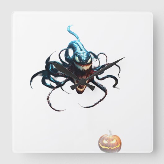 Venom-Uhr Quadratische Wanduhr (Vorderseite)