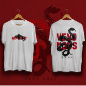 Venomischer Slogan mit schwarzer Cobra-Streetwear T-Shirt