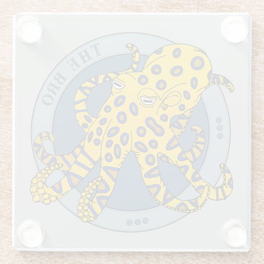 Venomous DeadBlue Ringed Octopus Character Glasuntersetzer (Rückseite)