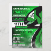 Venomous Dragon Geburtstagseinladungen Einladung (Vorderseite)