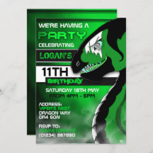 Venomous Dragon Geburtstagseinladungen