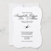 Venomous - einfach elegante gotische Hochzeitseinl Einladung (Vorderseite)