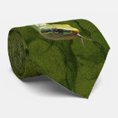 Venomous Green Snake Head Wildlife Neck Effects Krawatte (Gerollt)