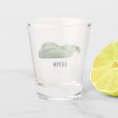 Venomous grüne Schlange mit deinem Namen Schnapsglas (Rückseite)