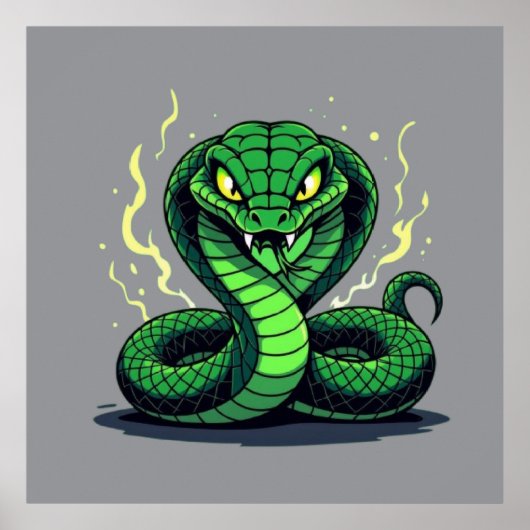 Venomous Snake – Danger and Precision Poster (Vorne)