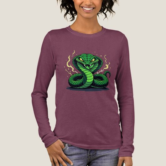Venomous Snake – Danger and Precision Tri-Blend Shirt (Vorderseite)