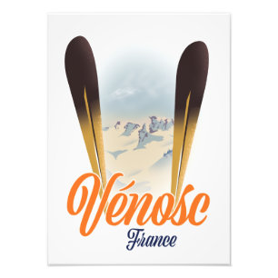 Vénosc, Frankreich Skiposter Fotodruck