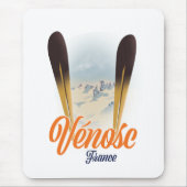 Vénosc, Frankreich Skiposter Mousepad (Vorne)