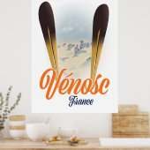 Vénosc, Frankreich Skiposter Poster (Küche)