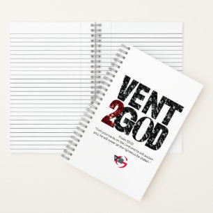 Vent to God Notebook (Schwarz & Rot) Notizblock