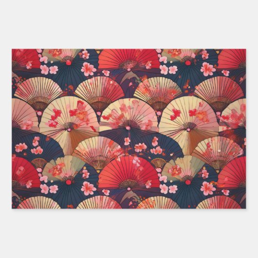 Ventile und Blüten Geschenkpapier Set (Vorderseite 3)