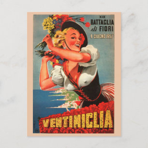 Ventimiglia, Italien Vintage-Reisepostkarte Postkarte