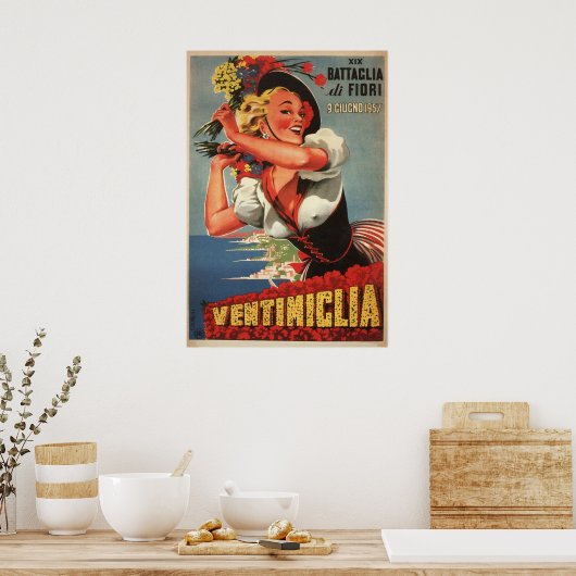 Ventimiglia, Italien Vintage Travel Poster (Küche)