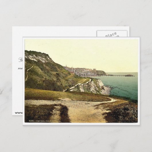 Ventnor, cliff walk, Isle of Wight, England, selte Postkarte (Vorne/Hinten)
