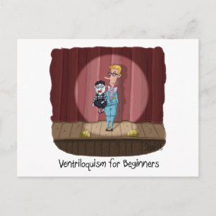 Ventriloquismus für Anfänger Postkarte