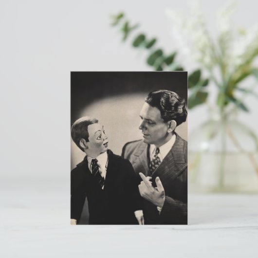 Ventriloquist Dummy Postcard Postkarte (Stehend Vorderseite)