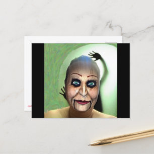 Ventriloquist Dummy Self Portrait Postkarte