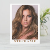 Ventura 5 Modell Comp Card | Name und Staat Einladung (Stehend Vorderseite)