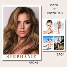 Ventura 5 Modell Comp Card | Name und Staat