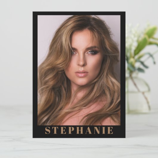 Ventura 5 Modell Comp Card | Name und Staat Einladung (Stehend Vorderseite)