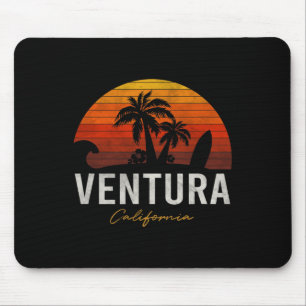 Ventura Beach California Palms Vacation Surf Mousepad