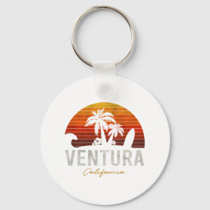 Ventura Beach California Palms Vacation Surf Schlüsselanhänger