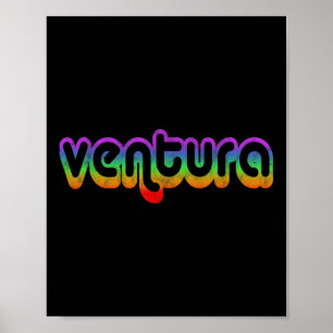 Ventura Beach Vintage Retro Kalifornien Grafik T-S Poster