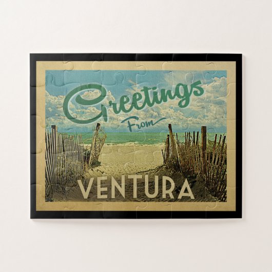 Ventura Beach Vintage Travel Puzzle (Horizontal)