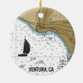 Ventura CA Sailing Keramik Ornament (Hinten)