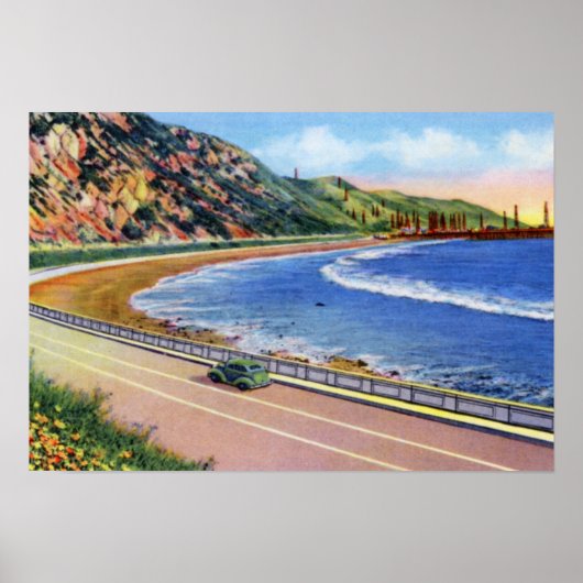 Ventura California Oil Wells Off Shore Poster (Vorne)