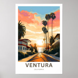 Ventura California Travel Print Poster