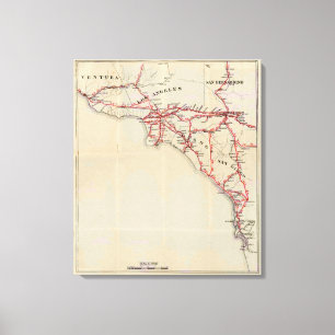 Ventura, Los Angeles, San Bernardino, orange Leinwanddruck