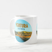 Ventura Pier Beach California Vintag Kaffeetasse (Vorderseite Links)