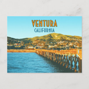 Ventura Pier Beach California Vintag Postkarte